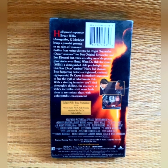 The Sixth Sense, VHS CASSETTE TAPE-NEW - Picture 2 of 5